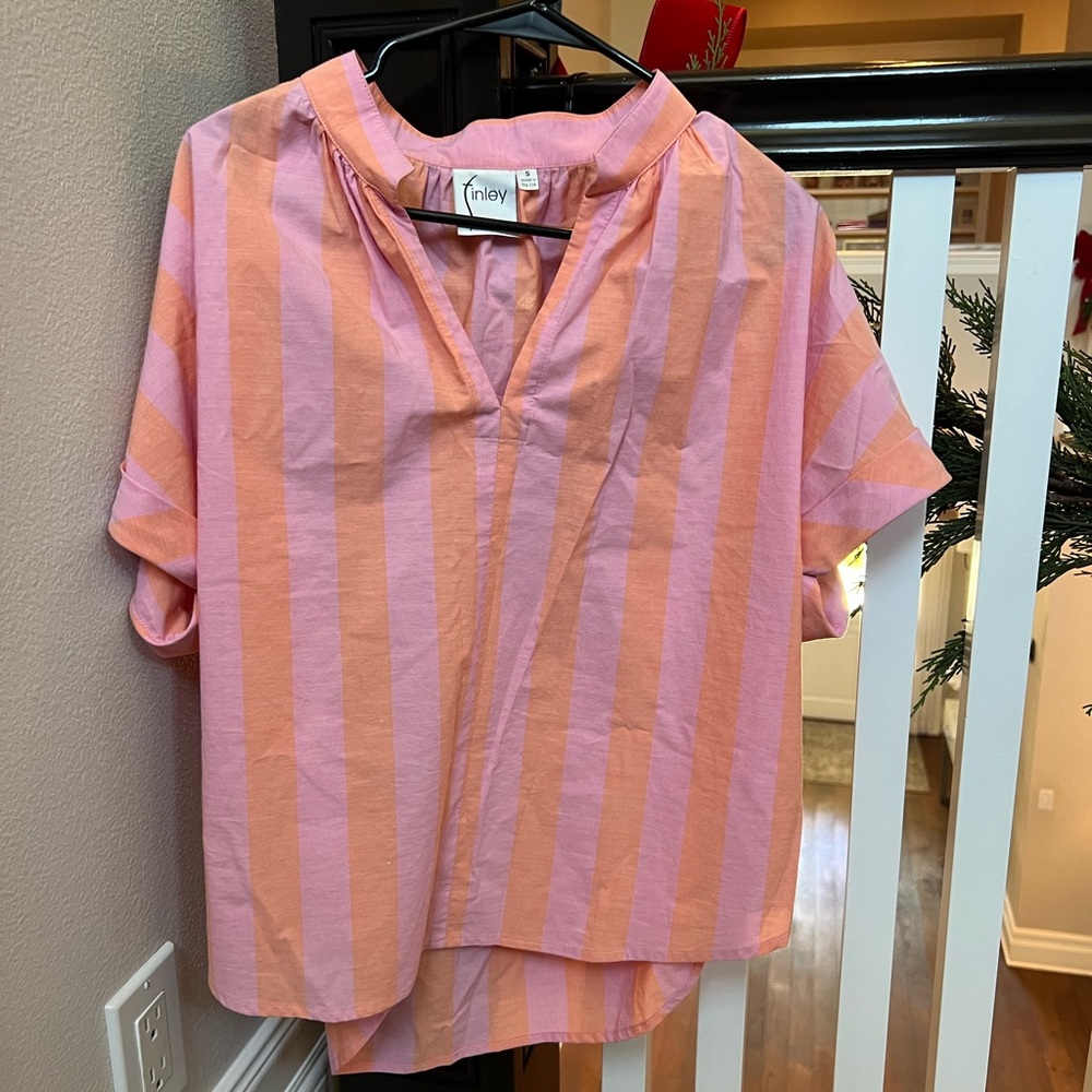 Finley striped pink and orange top